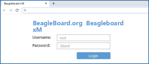 BeagleBoard.org  Beagleboard xM  router default login