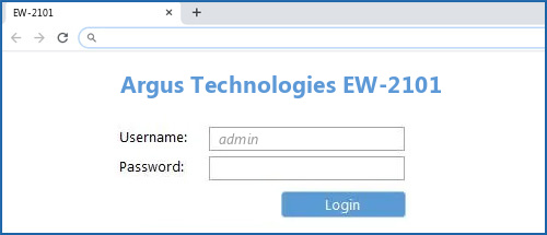 Argus Technologies EW-2101 router default login