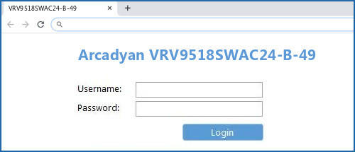 Arcadyan VRV9518SWAC24-B-49 router default login