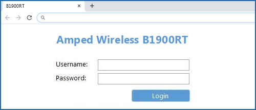 Amped Wireless B1900RT router default login
