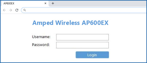 Amped Wireless AP600EX router default login