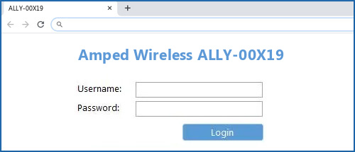 Amped Wireless ALLY-00X19 router default login