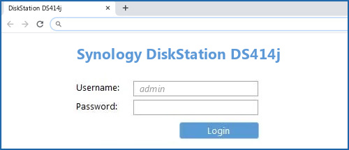 Synology DiskStation DS414j router default login