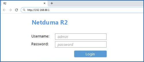Netduma R2 router default login