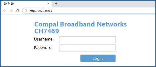 Compal Broadband Networks CH7469 router default login