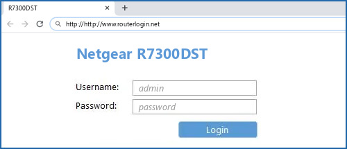 Netgear R7300DST router default login