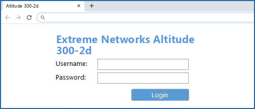 Extreme Networks Altitude 300-2d router default login