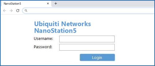 Ubiquiti Networks NanoStation5 router default login