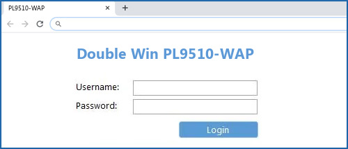 Double Win PL9510-WAP router default login