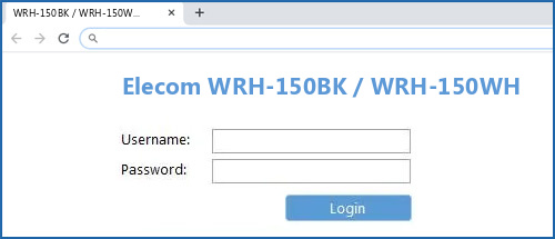 Elecom WRH-150BK / WRH-150WH router default login