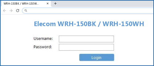 Elecom WRH-150BK / WRH-150WH router default login