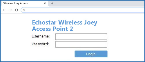 Echostar Wireless Joey Access Point 2 router default login