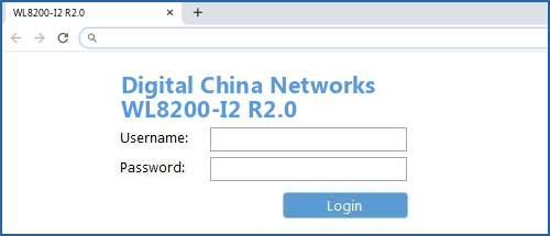 Digital China Networks WL8200-I2 R2.0 router default login