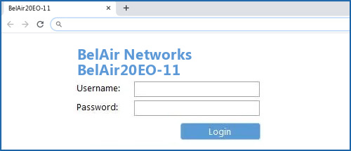 BelAir Networks BelAir20EO-11 router default login