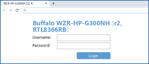 Buffalo WZR-HP-G300NH (r2, RTL8366RB) router default login