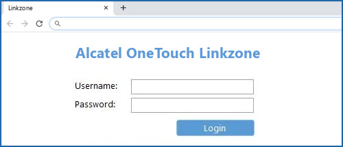 Alcatel OneTouch Linkzone router default login