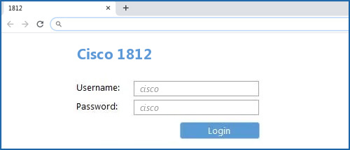 Cisco 1812 router default login
