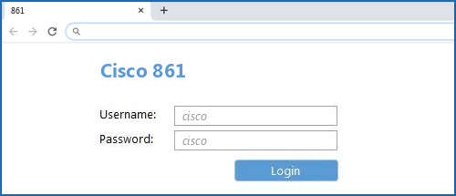 Cisco 861 router default login