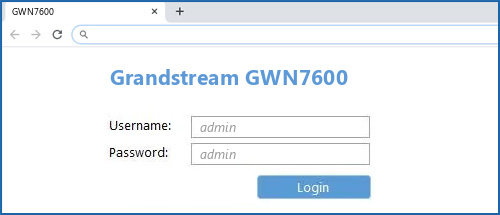 Grandstream GWN7600 router default login