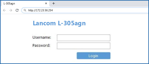 Lancom L-305agn router default login