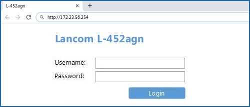 Lancom L-452agn router default login