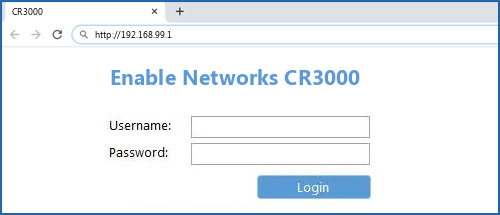 Enable Networks CR3000 router default login