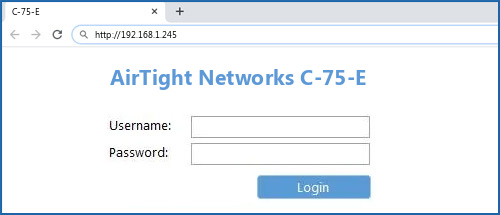 AirTight Networks C-75-E router default login