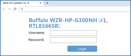 Buffalo WZR-HP-G300NH (r1, RTL8366SR) router default login