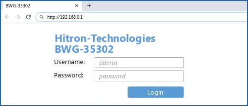 Hitron-Technologies BWG-35302 router default login