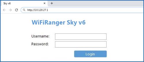 WiFiRanger Sky v6 router default login