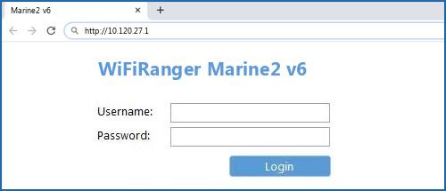 WiFiRanger Marine2 v6 router default login